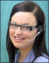 Receptionist on phone