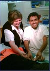 Student suturing at NSMS